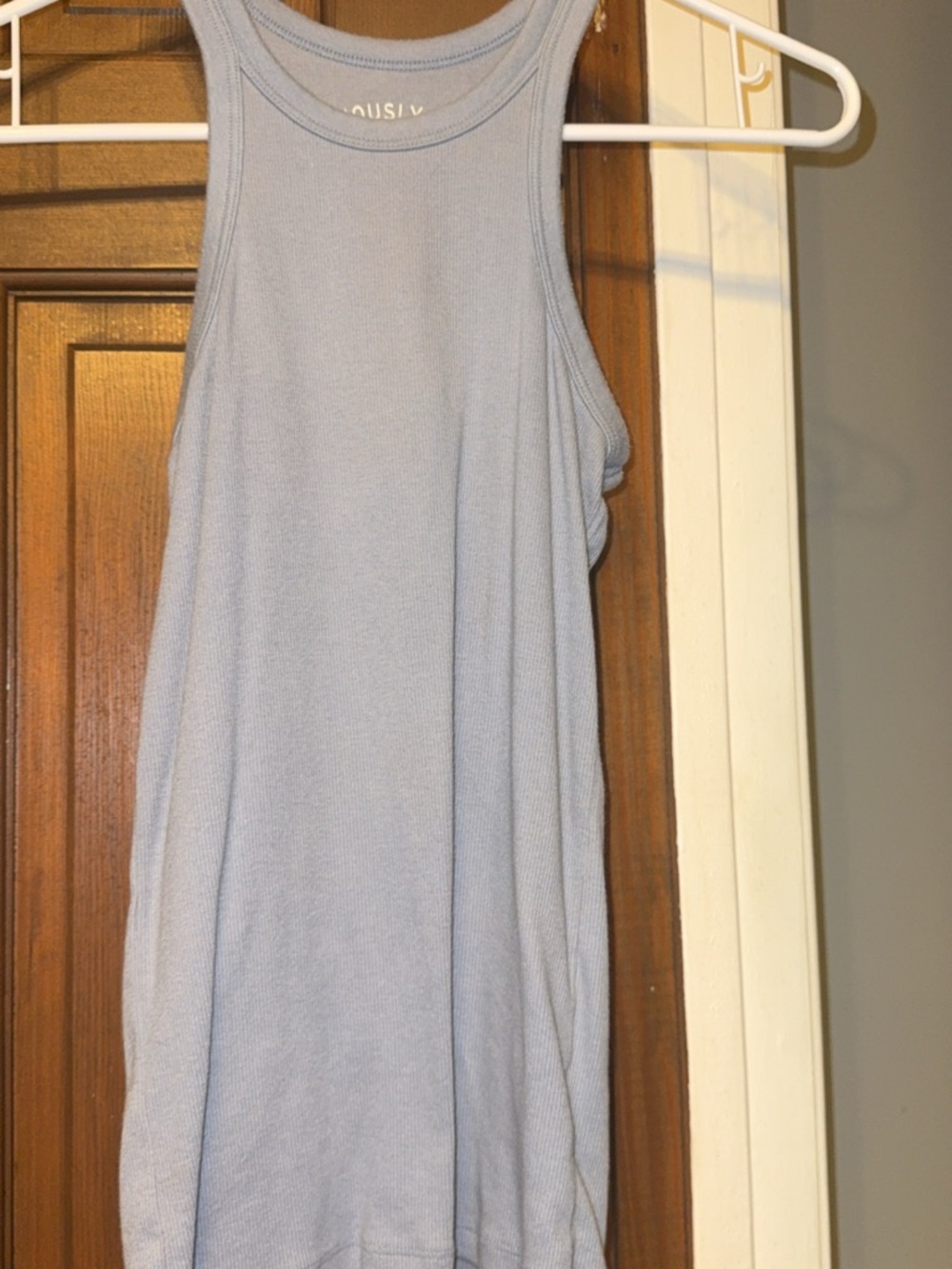 Aeropostale Light Blue Ribbed Tank Top